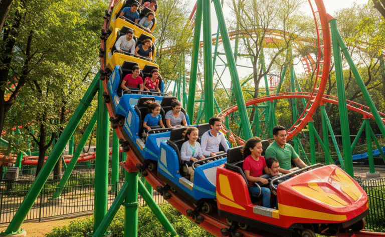Six Flags Montaña Rusa Famliar